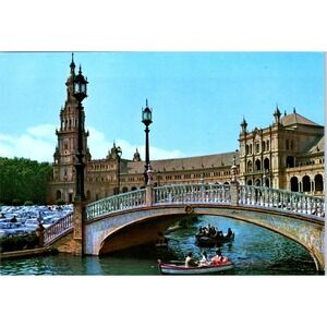 Sevilla Plaza De Espãna Vintage Postcard PD1